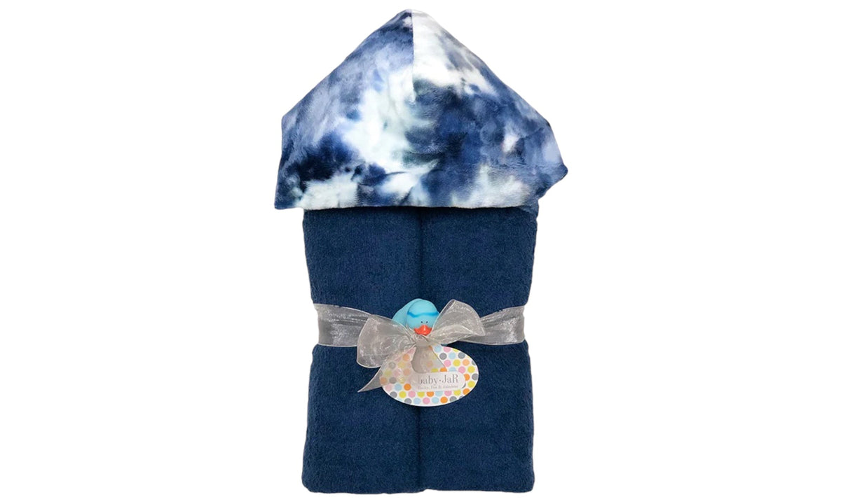 Navy Tie Dye Hooded Towel – M-Bellish